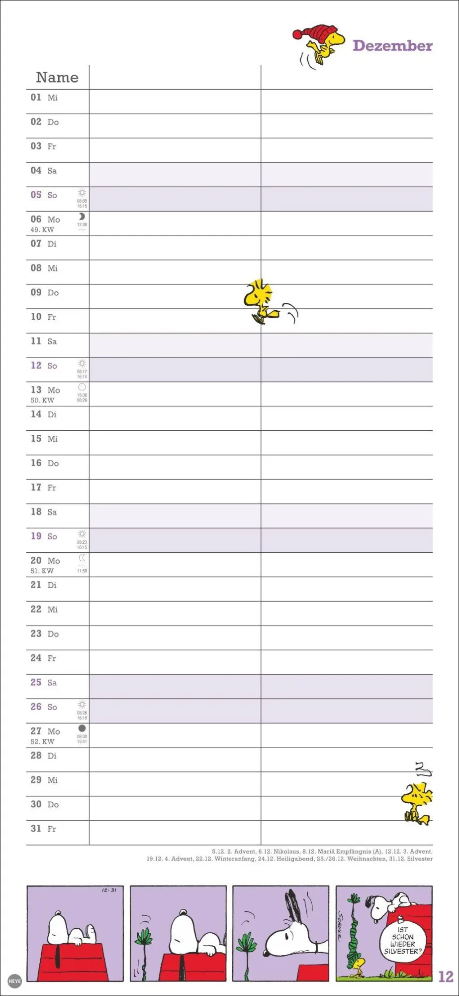 Bild: 9783756415182 | Peanuts Planer Wir zwei 2027 | Heye | Kalender | Spiralbindung | 14 S.