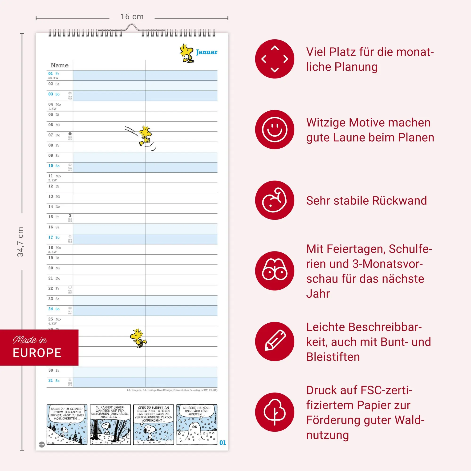 Bild: 9783756415182 | Peanuts Planer Wir zwei 2027 | Heye | Kalender | Spiralbindung | 14 S.