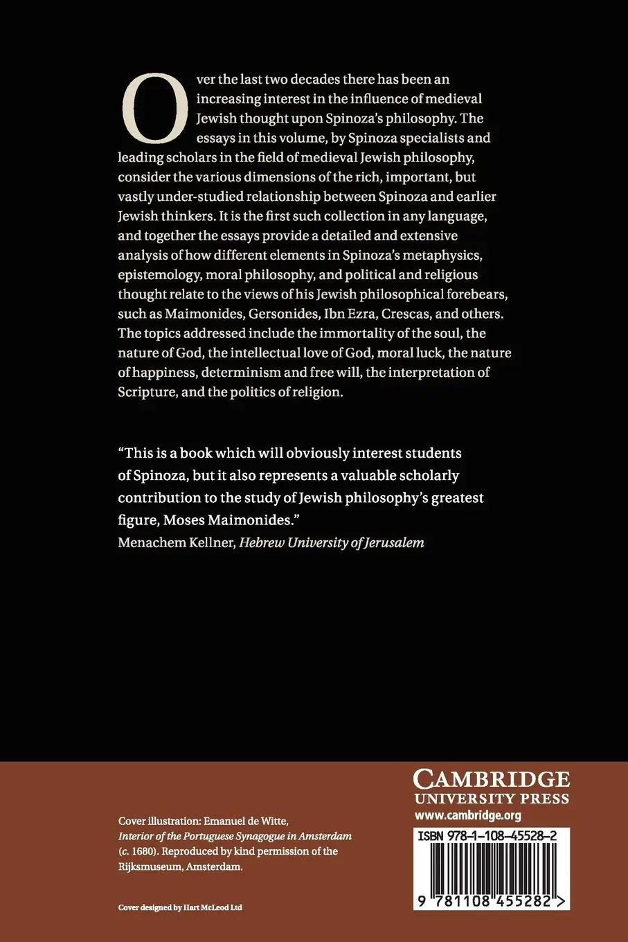 Rückseite: 9781108455282 | Spinoza and Medieval Jewish Philosophy | Steven Nadler | Taschenbuch