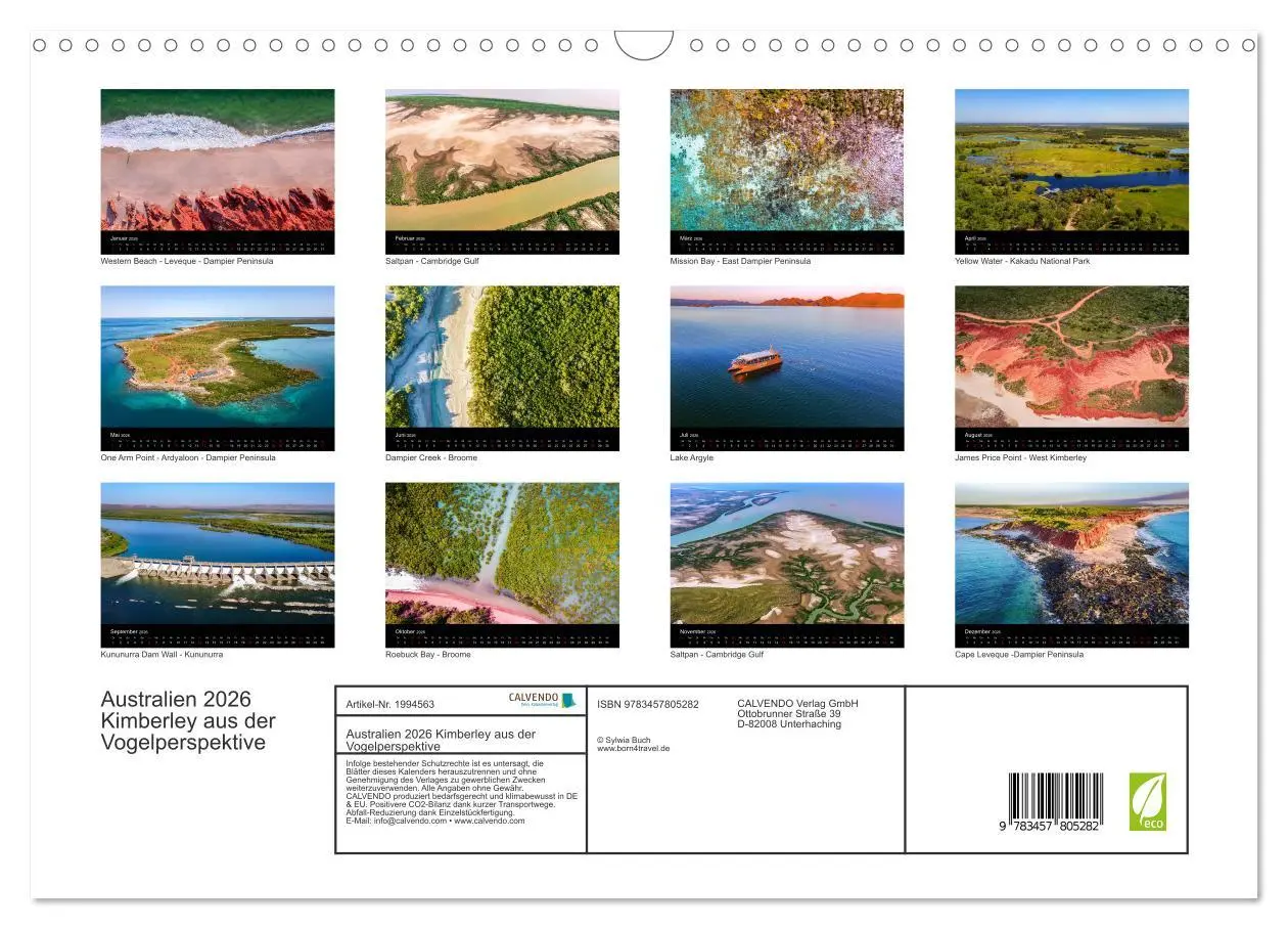 Bild: 9783457805282 | Australien 2026 Kimberley aus der Vogelperspektive (Wandkalender...