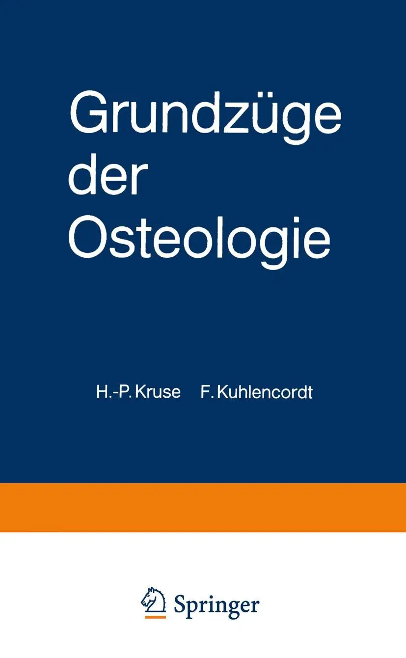 Cover: 9783540105282 | Grundzüge der Osteologie | F. Kuhlencordt (u. a.) | Taschenbuch | x