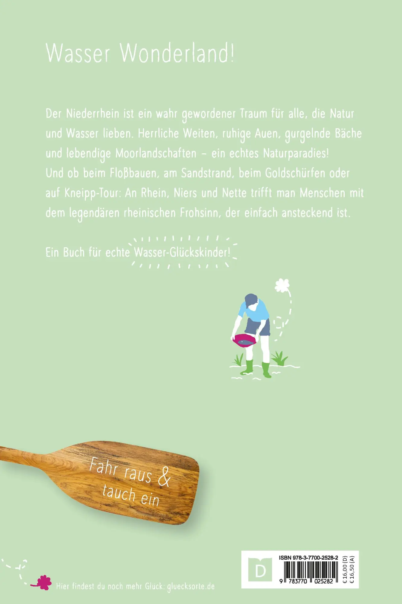 Rückseite: 9783770025282 | Blaue Glücksorte am Niederrhein | Fahr raus &amp; tauch ein | Antje Kluth