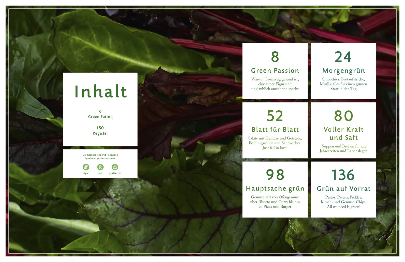 Bild: 9783898835282 | Shades of Green | Gemüserezepte, die gesund, schlank und sexy machen