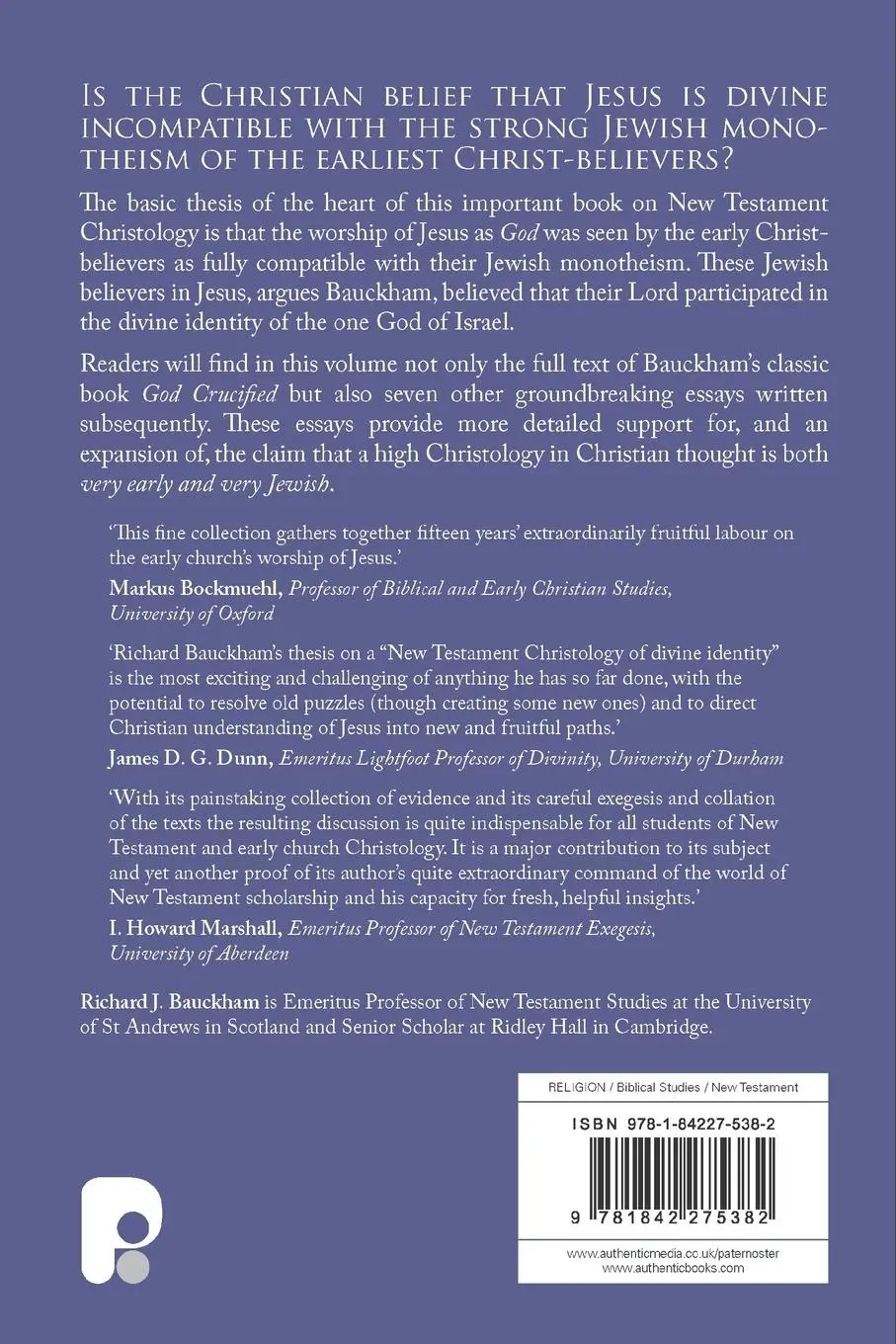 Rückseite: 9781842275382 | Jesus and the God of Israel | Richard Bauckham | Taschenbuch | 2008