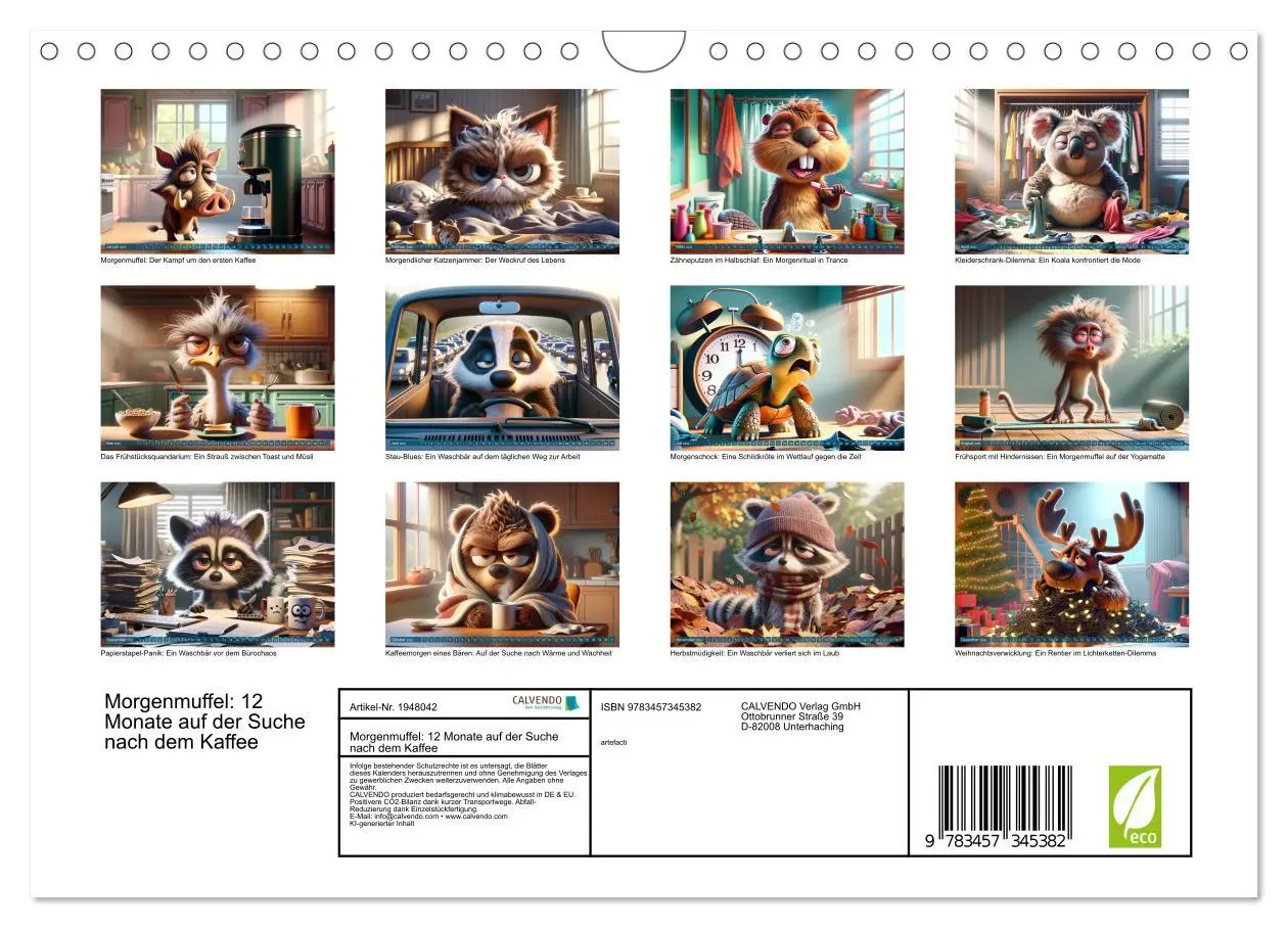 Bild: 9783457345382 | Morgenmuffel: 12 Monate auf der Suche nach dem Kaffee (Wandkalender...