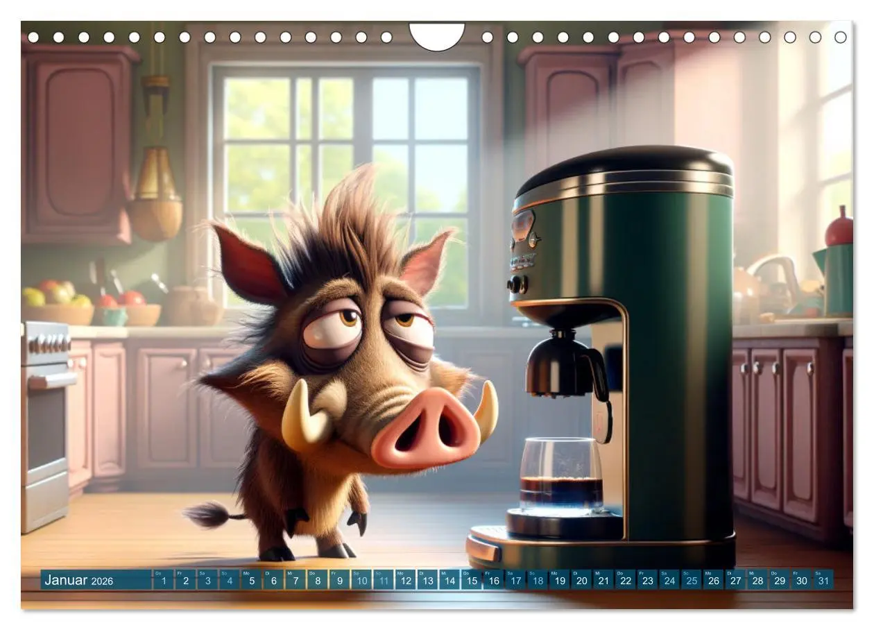 Bild: 9783457345382 | Morgenmuffel: 12 Monate auf der Suche nach dem Kaffee (Wandkalender...