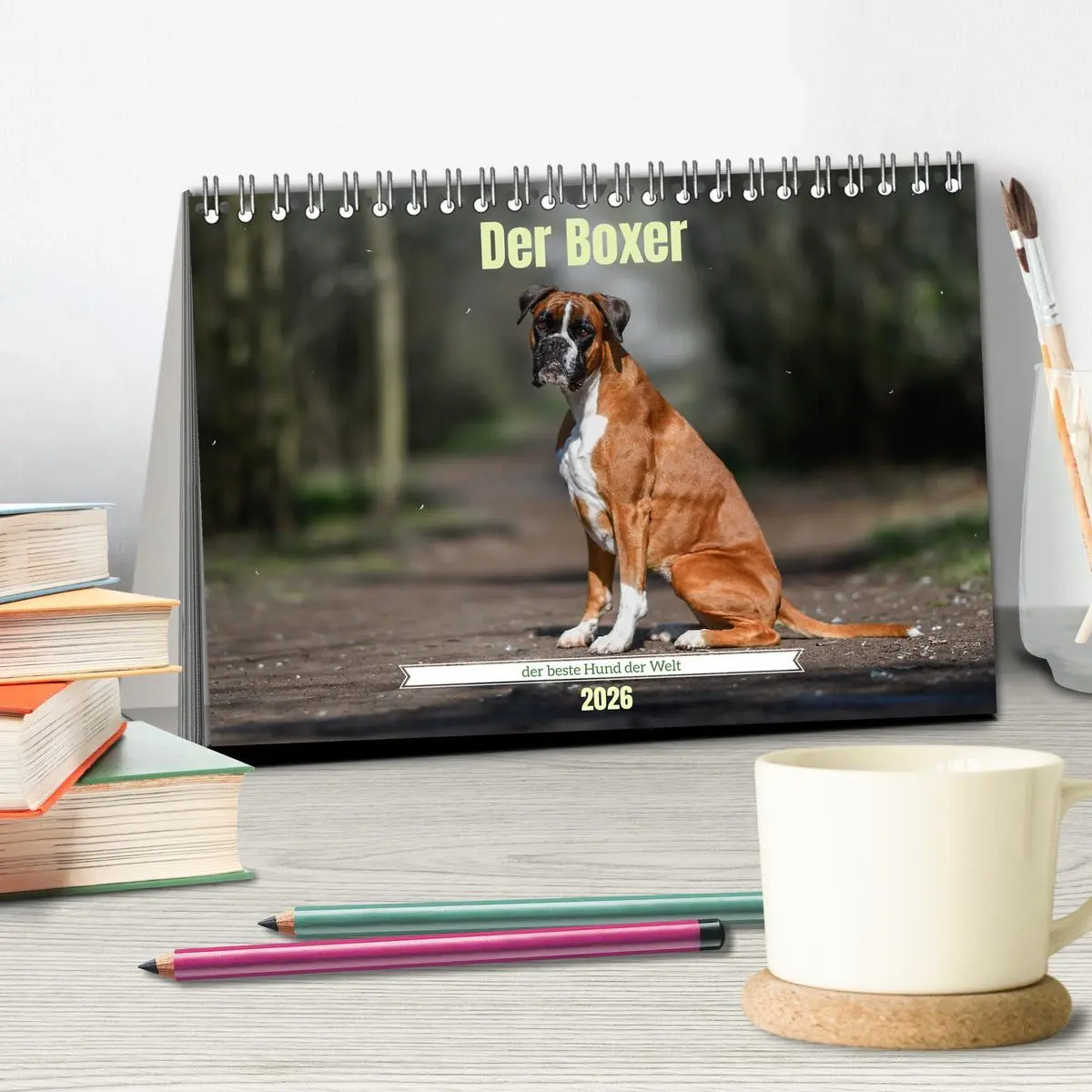 Bild: 9783457415382 | Der Boxer, der beste Hund der Welt (Tischkalender 2026 DIN A5...