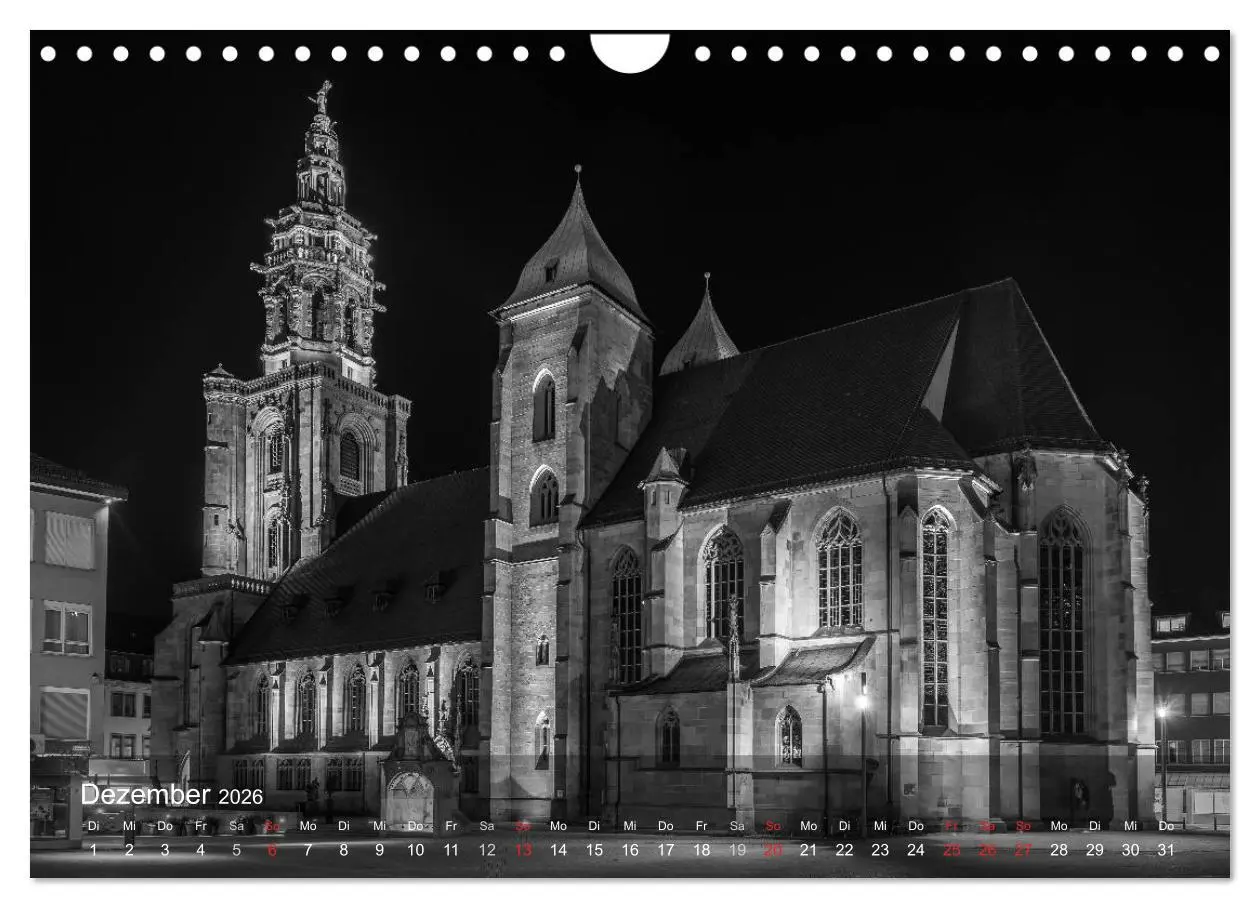 Bild: 9783516125382 | Heilbronn bei Nacht (Wandkalender 2026 DIN A4 quer), CALVENDO...