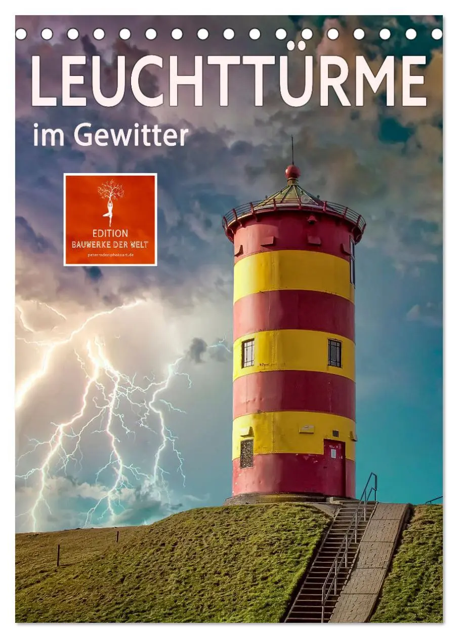 Cover: 9783516365382 | Leuchttürme im Gewitter (Tischkalender 2026 DIN A5 hoch), CALVENDO...