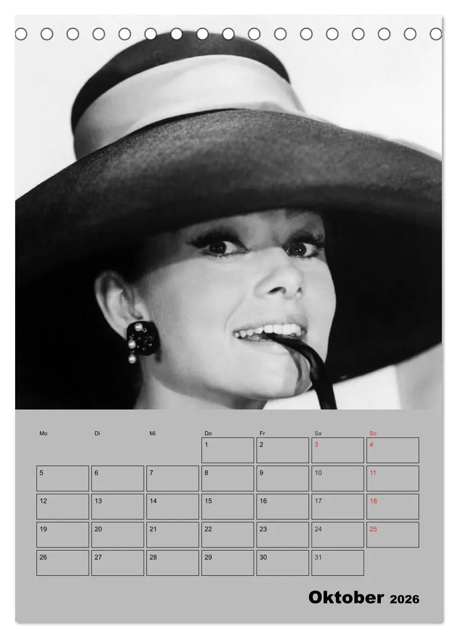 Bild: 9783516435382 | Hollywood-Diva. Audrey Hepburn (Tischkalender 2026 DIN A5 hoch),...