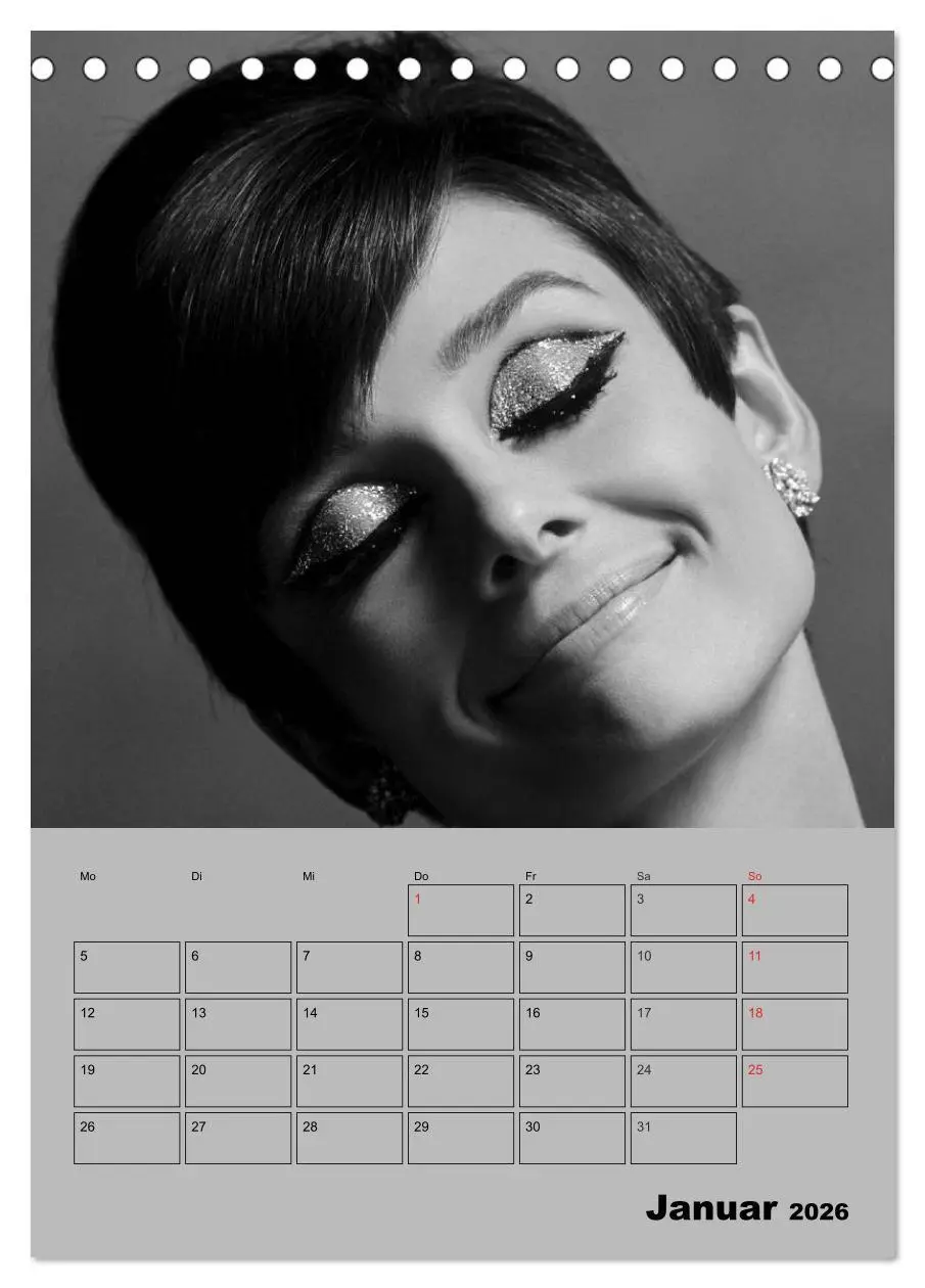 Bild: 9783516435382 | Hollywood-Diva. Audrey Hepburn (Tischkalender 2026 DIN A5 hoch),...