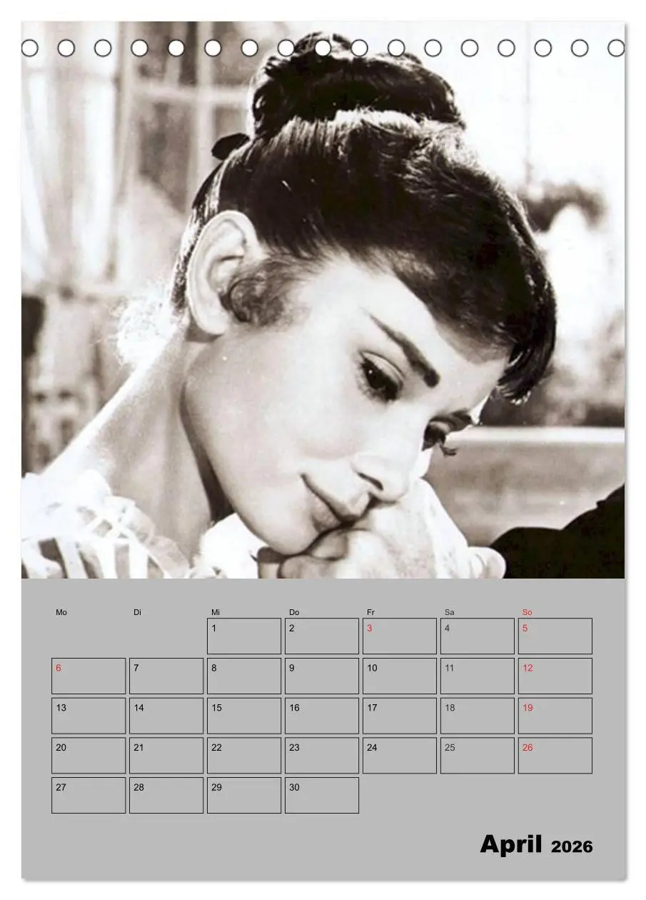 Bild: 9783516435382 | Hollywood-Diva. Audrey Hepburn (Tischkalender 2026 DIN A5 hoch),...