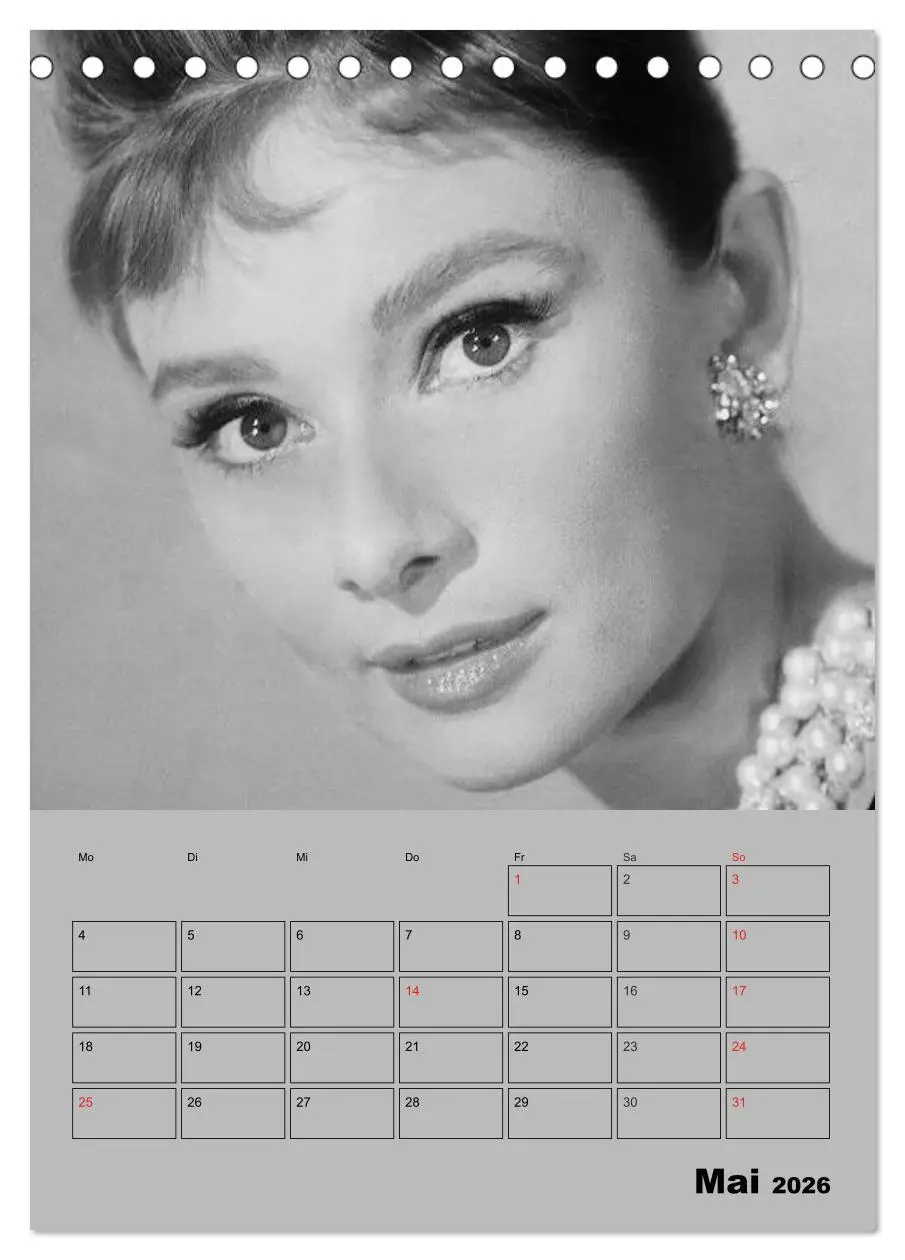 Bild: 9783516435382 | Hollywood-Diva. Audrey Hepburn (Tischkalender 2026 DIN A5 hoch),...