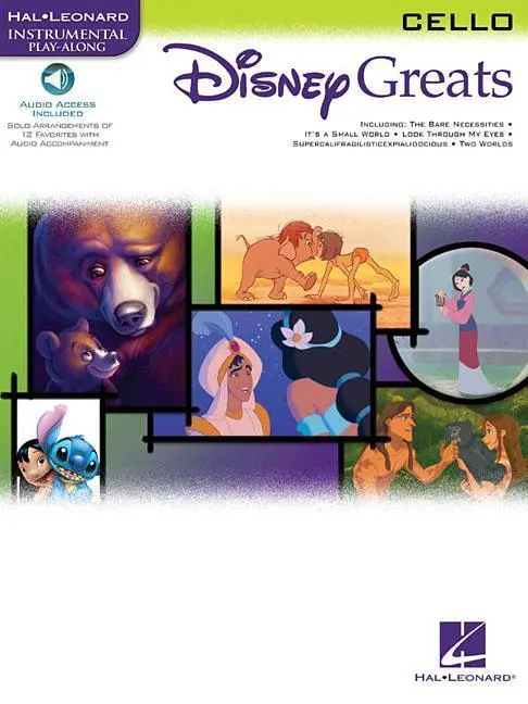 Cover: 9780634085482 | Disney Greats for Cello Instrumental Play-Along Book/Online Audio