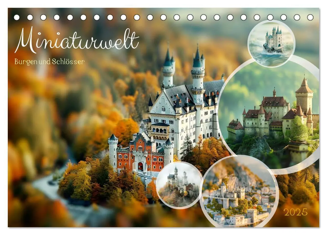 Cover: 9783435245482 | Miniaturwelt Burgen und Schlösser (Tischkalender 2025 DIN A5 quer),...