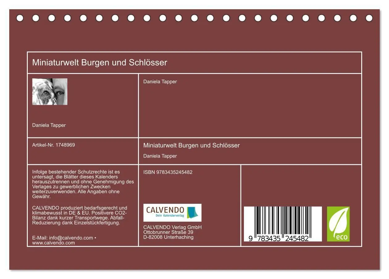 Bild: 9783435245482 | Miniaturwelt Burgen und Schlösser (Tischkalender 2025 DIN A5 quer),...
