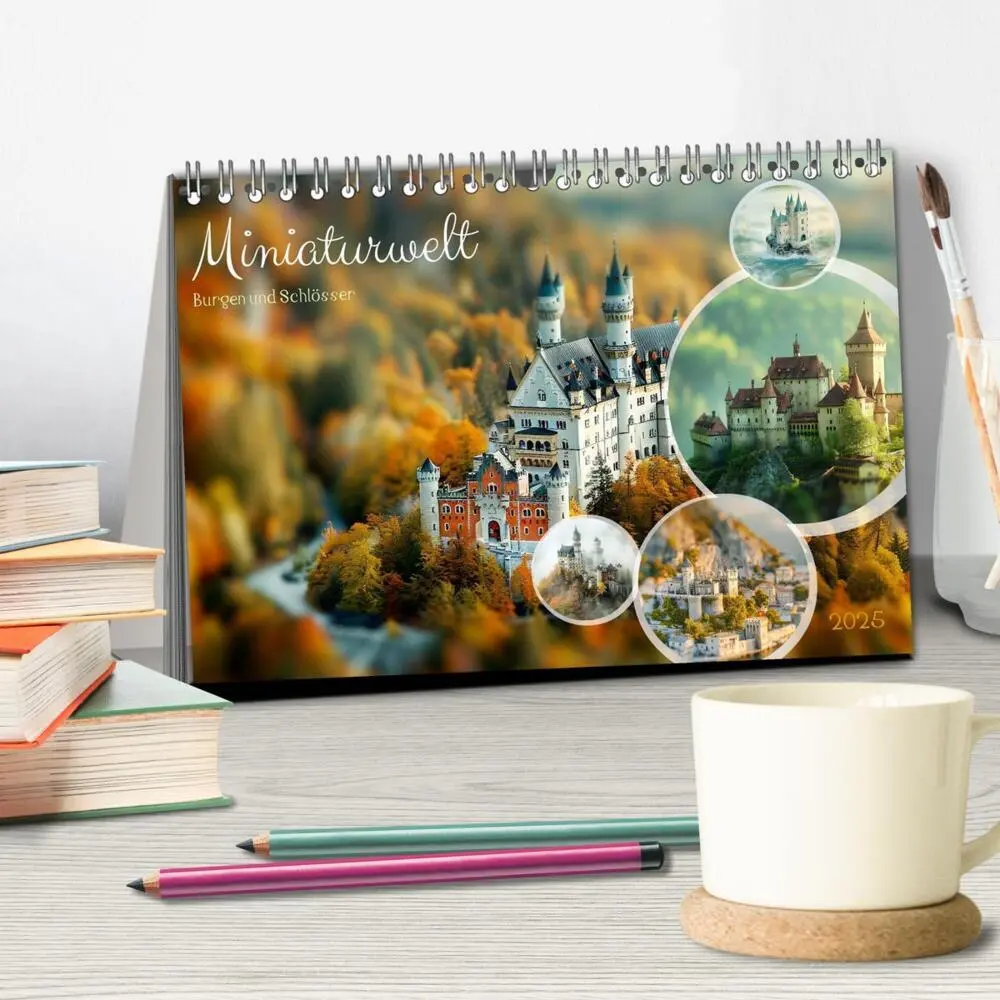 Bild: 9783435245482 | Miniaturwelt Burgen und Schlösser (Tischkalender 2025 DIN A5 quer),...
