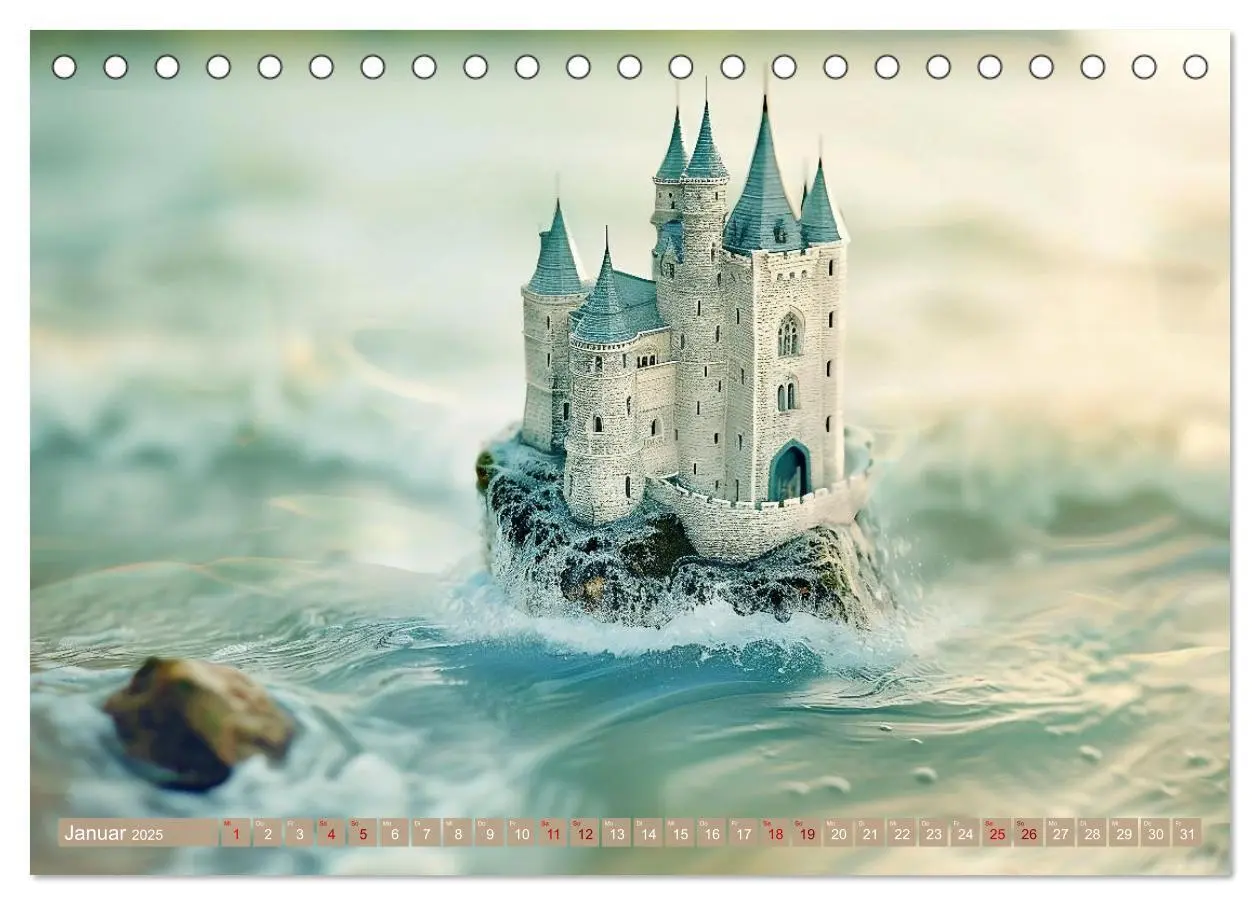 Bild: 9783435245482 | Miniaturwelt Burgen und Schlösser (Tischkalender 2025 DIN A5 quer),...