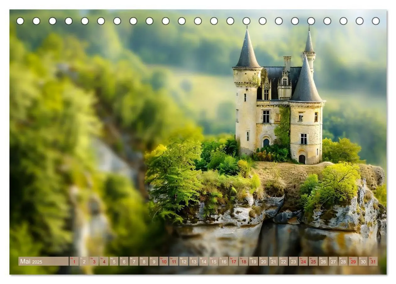 Bild: 9783435245482 | Miniaturwelt Burgen und Schlösser (Tischkalender 2025 DIN A5 quer),...