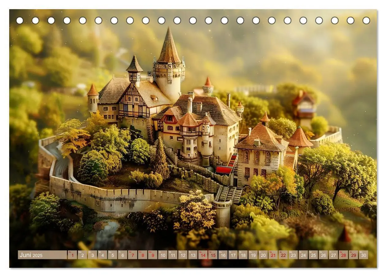 Bild: 9783435245482 | Miniaturwelt Burgen und Schlösser (Tischkalender 2025 DIN A5 quer),...