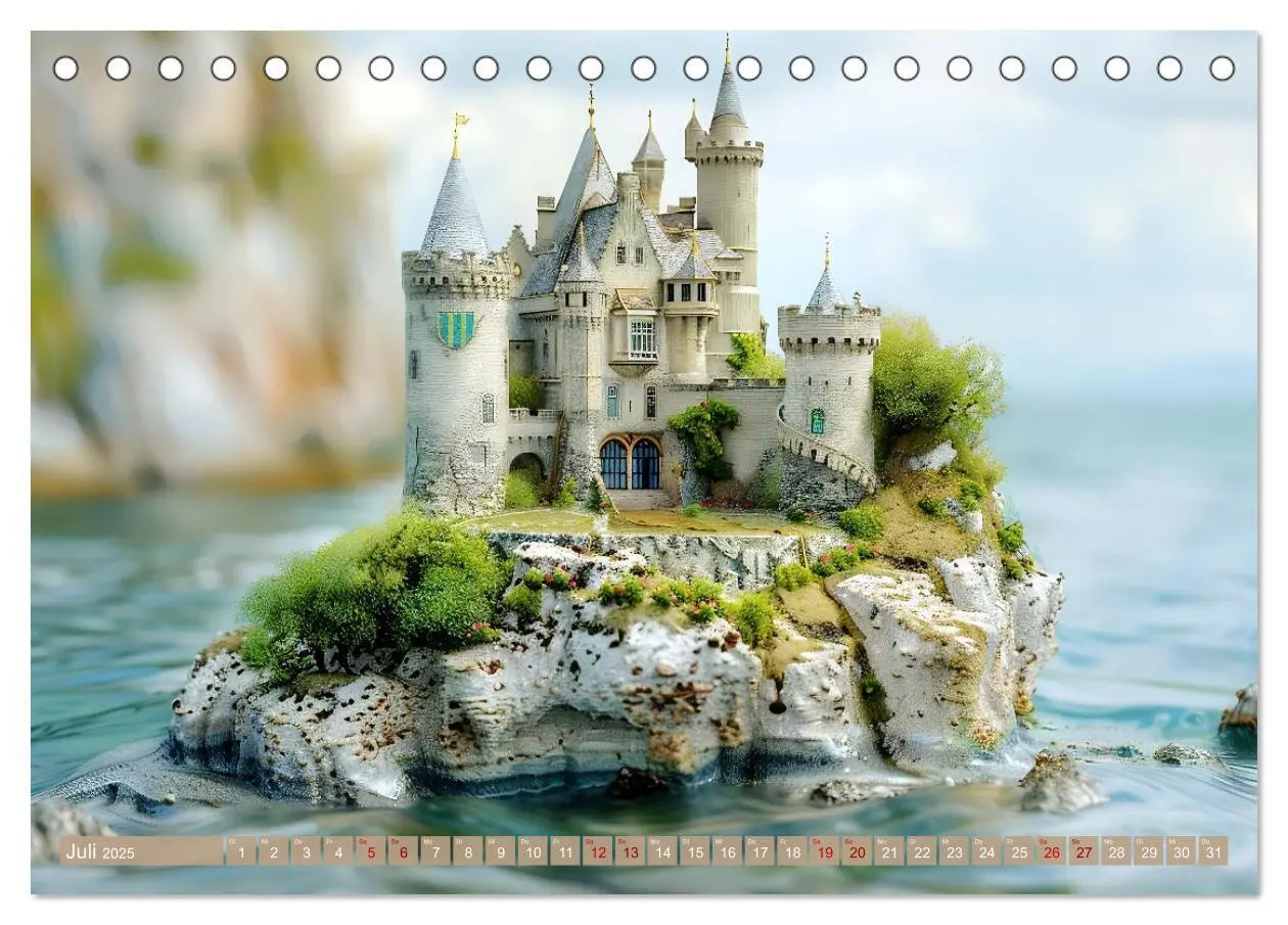 Bild: 9783435245482 | Miniaturwelt Burgen und Schlösser (Tischkalender 2025 DIN A5 quer),...