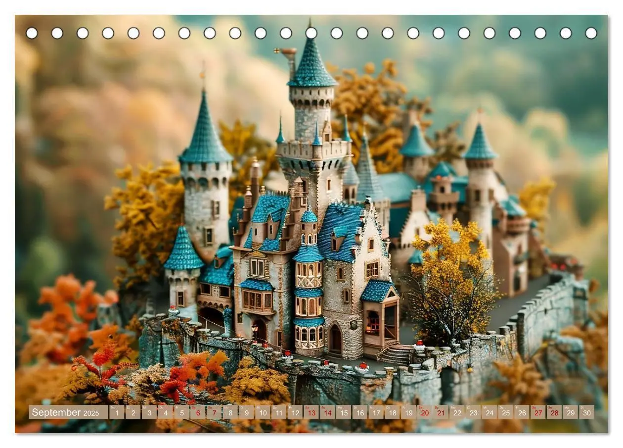 Bild: 9783435245482 | Miniaturwelt Burgen und Schlösser (Tischkalender 2025 DIN A5 quer),...