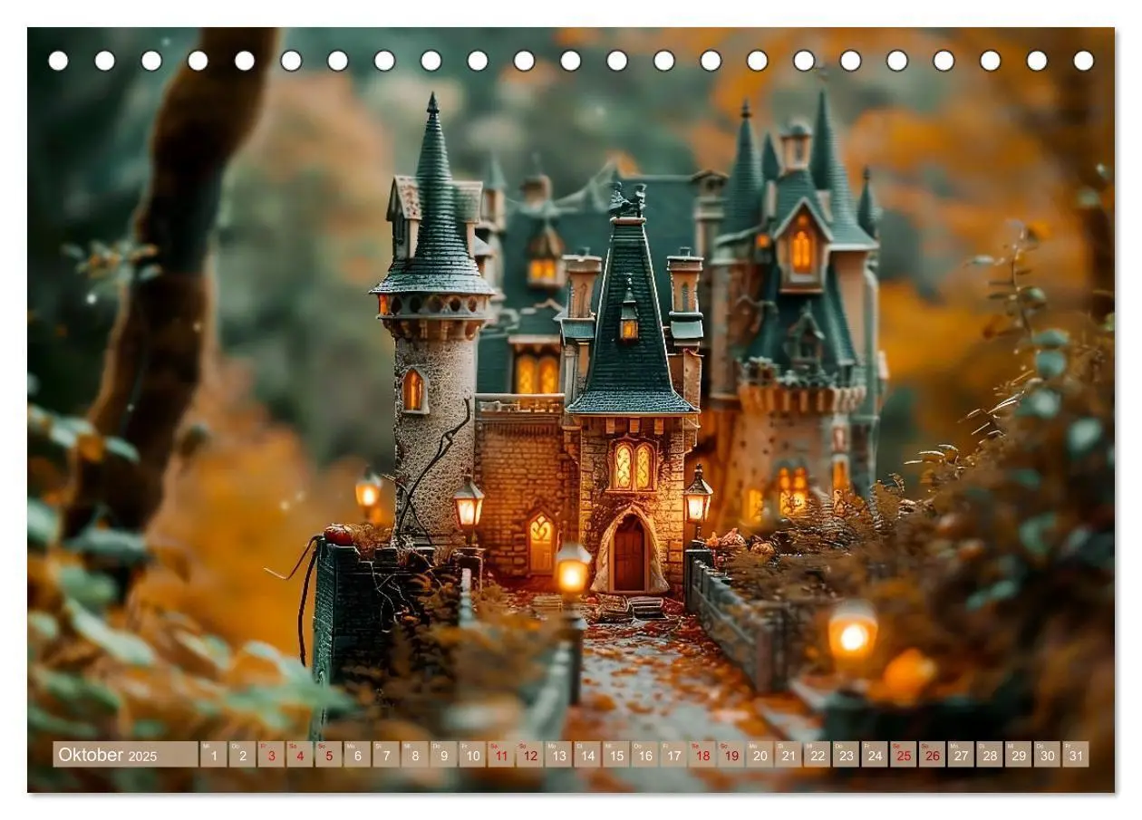 Bild: 9783435245482 | Miniaturwelt Burgen und Schlösser (Tischkalender 2025 DIN A5 quer),...