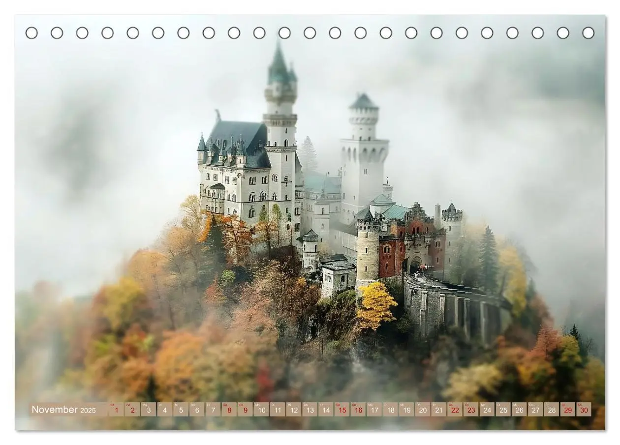 Bild: 9783435245482 | Miniaturwelt Burgen und Schlösser (Tischkalender 2025 DIN A5 quer),...