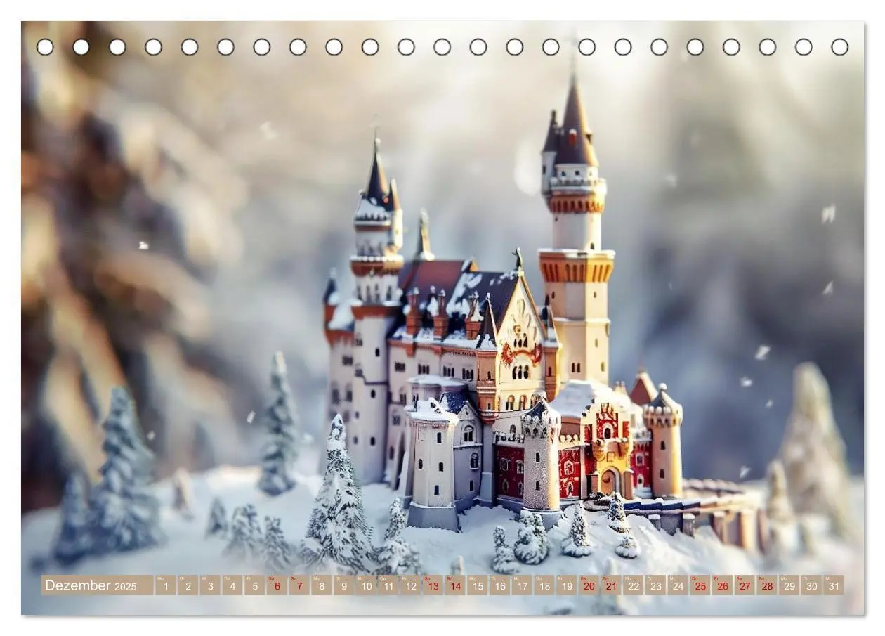 Bild: 9783435245482 | Miniaturwelt Burgen und Schlösser (Tischkalender 2025 DIN A5 quer),...