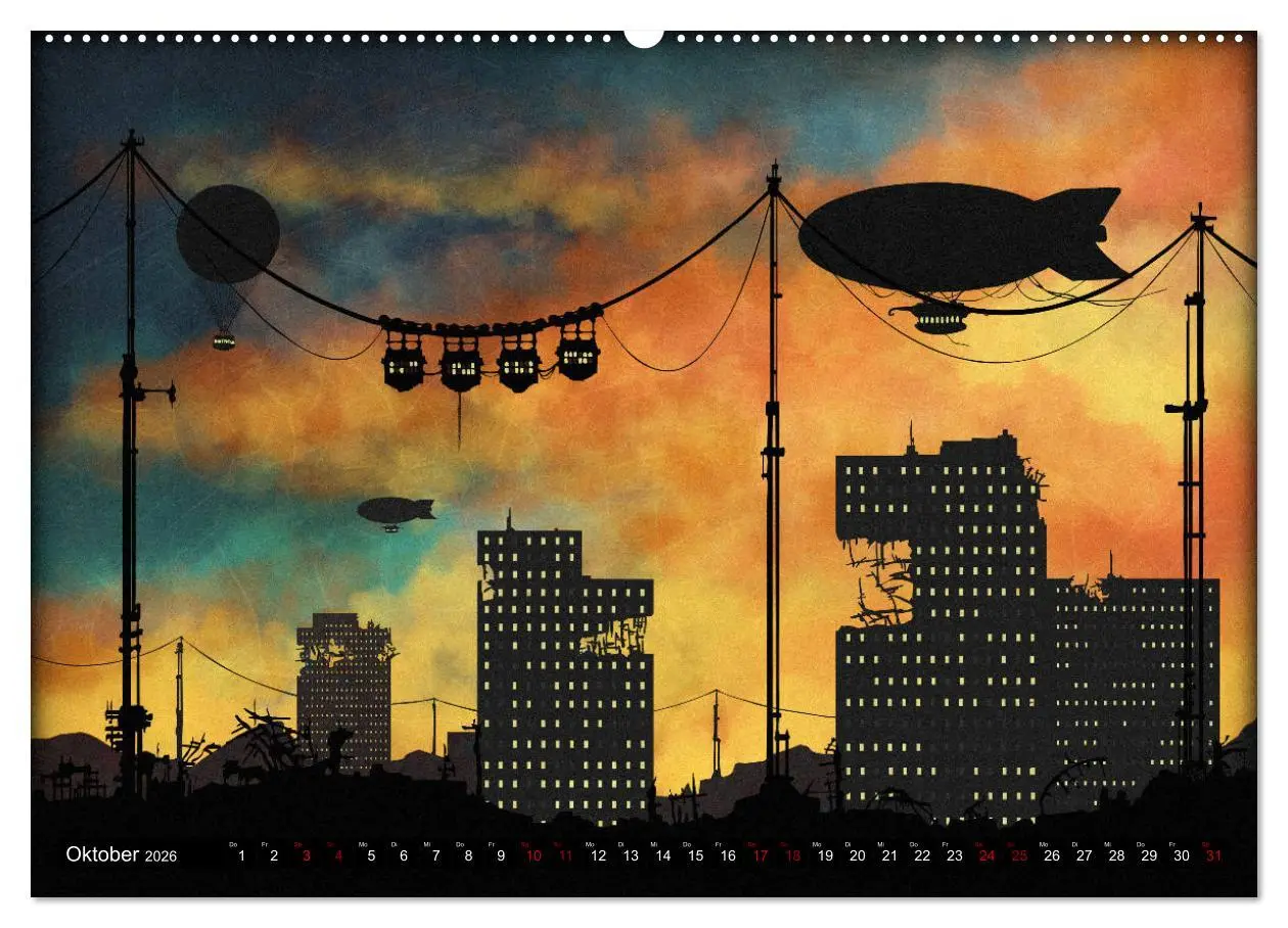 Bild: 9783457885482 | Luftschiffe über fremden Landschaften (Wandkalender 2026 DIN A2...