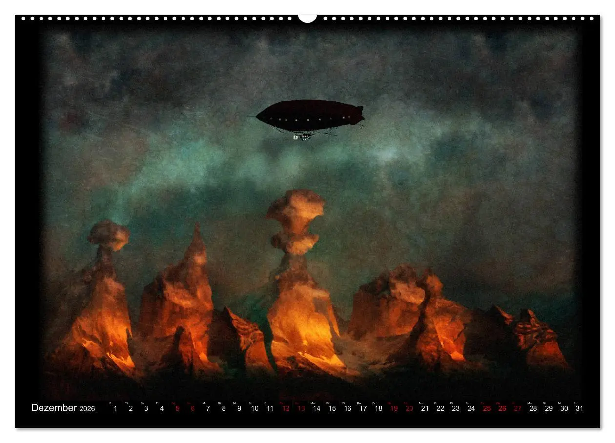 Bild: 9783457885482 | Luftschiffe über fremden Landschaften (Wandkalender 2026 DIN A2...