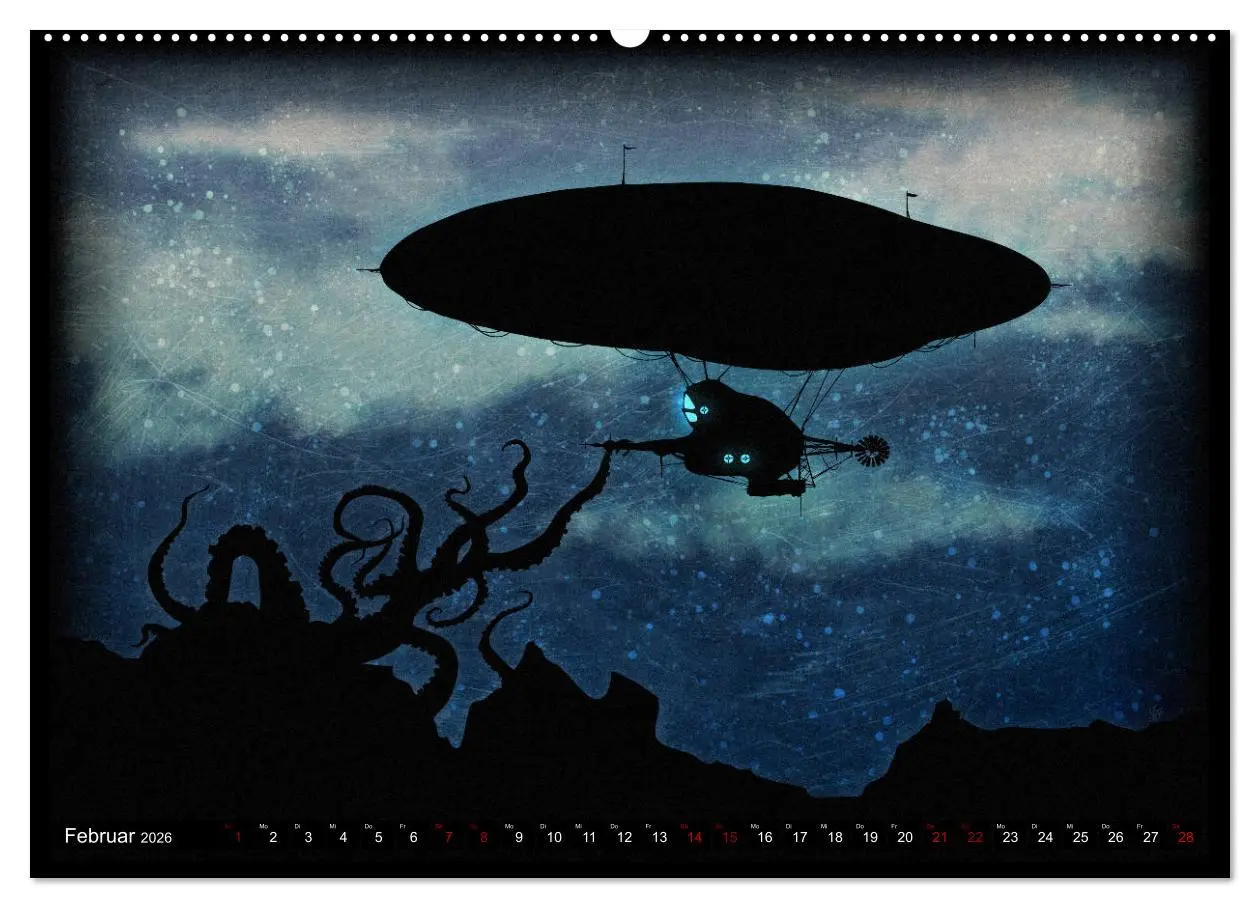 Bild: 9783457885482 | Luftschiffe über fremden Landschaften (Wandkalender 2026 DIN A2...