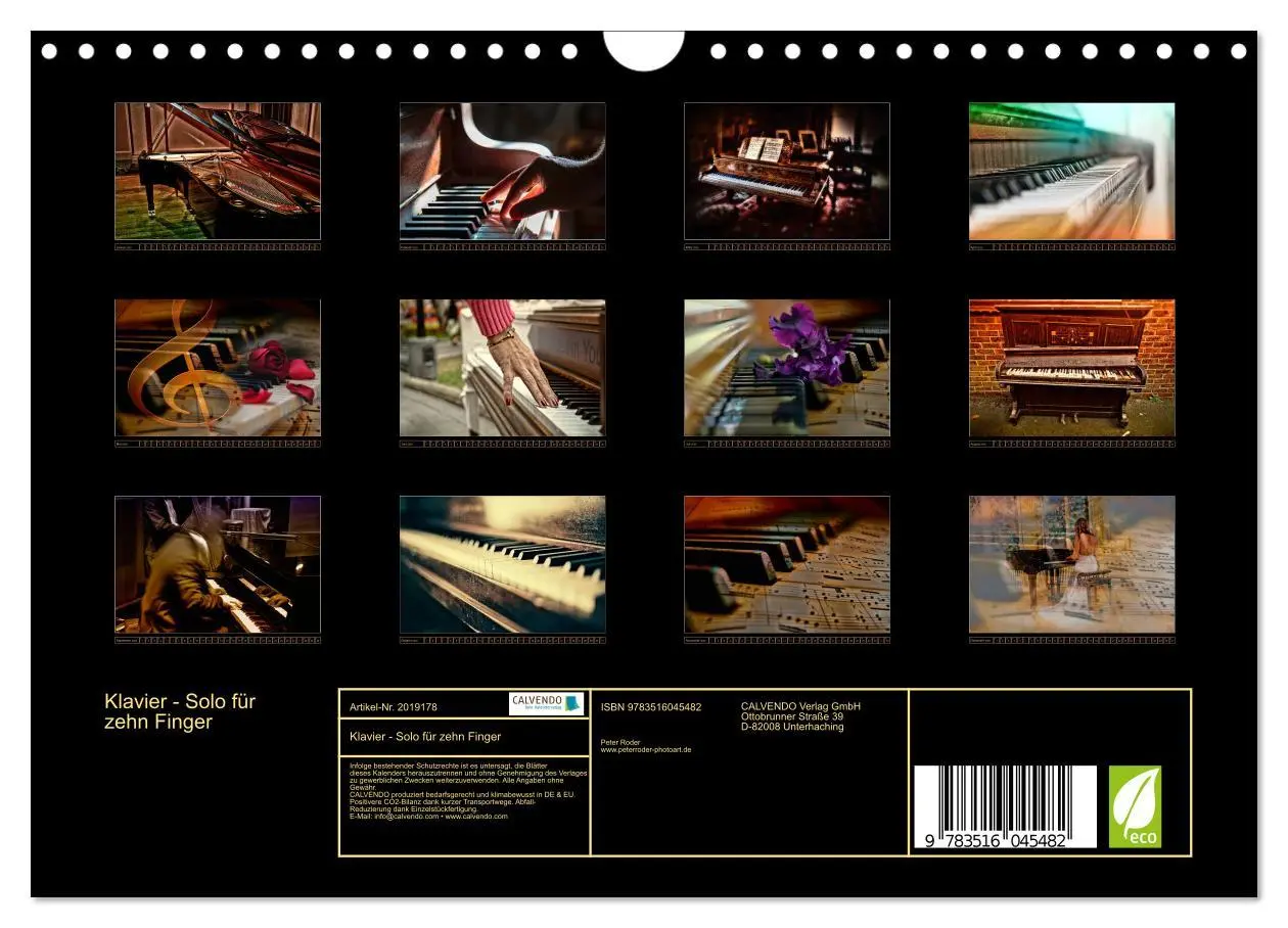 Bild: 9783516045482 | Klavier - Solo für zehn Finger (Wandkalender 2026 DIN A4 quer),...