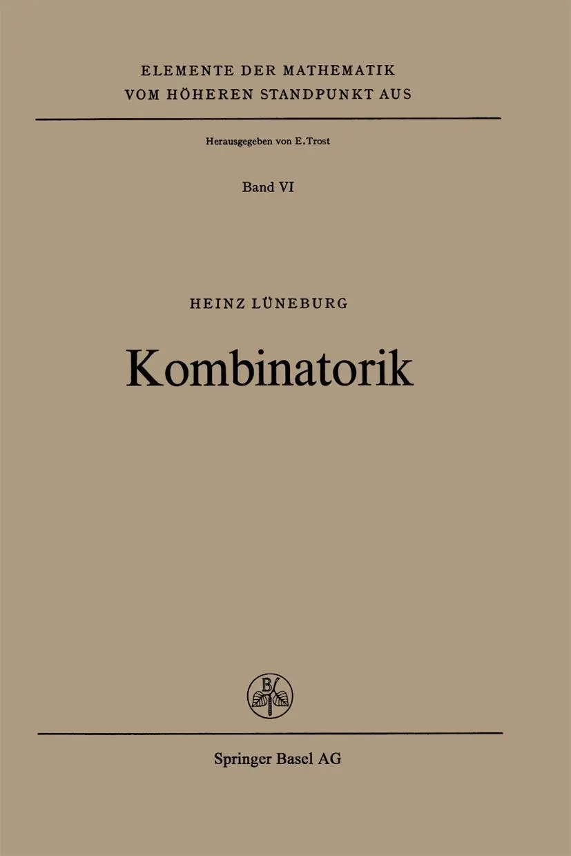 Cover: 9783764305482 | Kombinatorik | H. Lüneburg | Taschenbuch | 108 S. | Deutsch