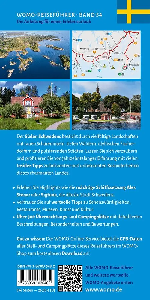 Rückseite: 9783869035482 | Entdeckertouren mit dem Wohnmobil Schweden | Der Süden | Anke Globi