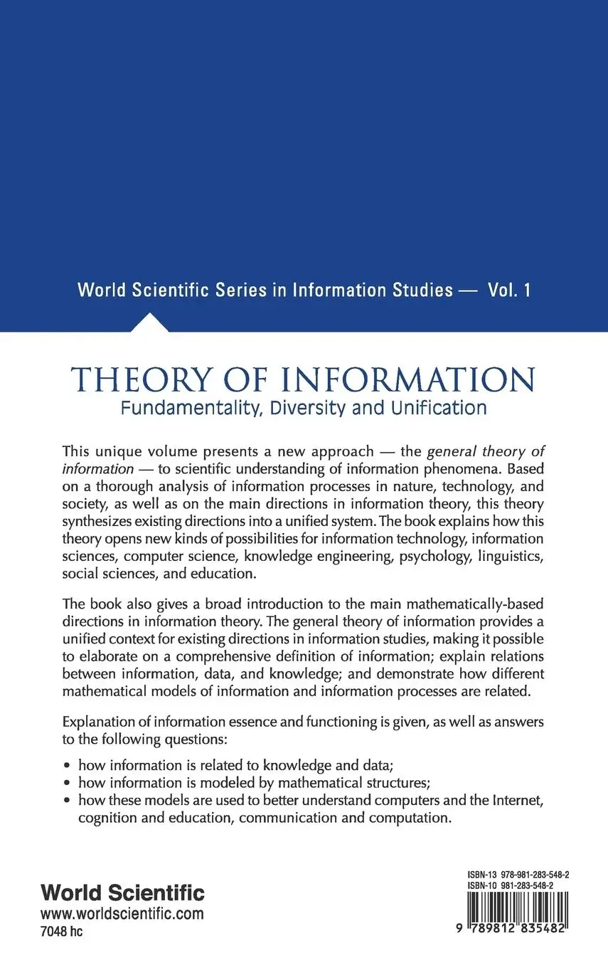 Rückseite: 9789812835482 | THEORY OF INFORMATION (V1) | Mark Burgin | Buch | Gebunden | Englisch