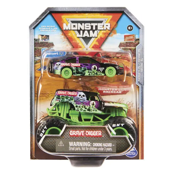 Bild: 681147055582 | MNJ Monster Jam Truck &amp; Racecar 2-Pack | In Karton | 05558 | 2024