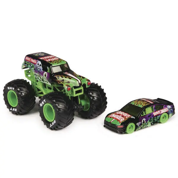 Bild: 681147055582 | MNJ Monster Jam Truck &amp; Racecar 2-Pack | In Karton | 05558 | 2024