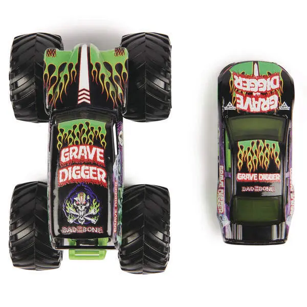 Bild: 681147055582 | MNJ Monster Jam Truck &amp; Racecar 2-Pack | In Karton | 05558 | 2024
