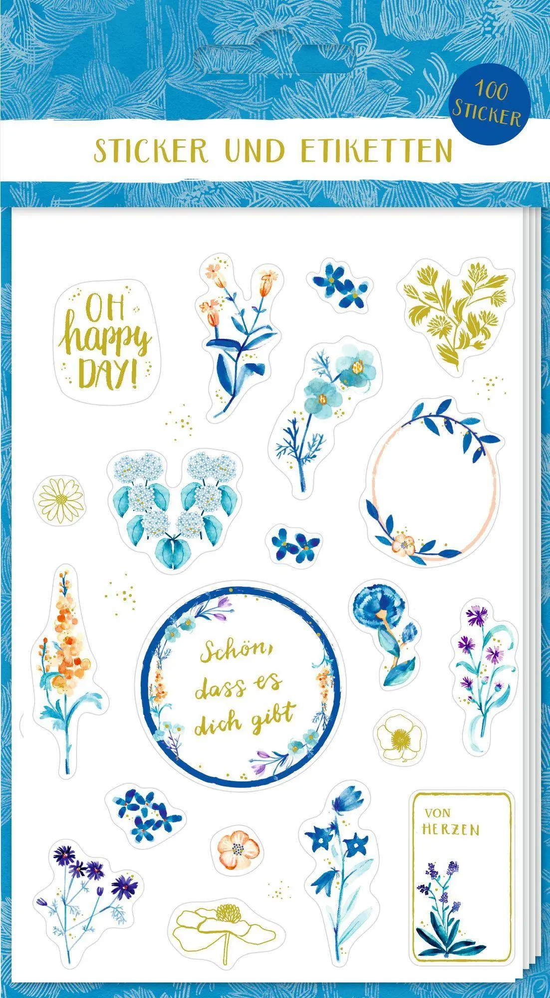Cover: 4050003955582 | Sticker und Etiketten - Stickerbogen mit 100 Stickern | All about blue