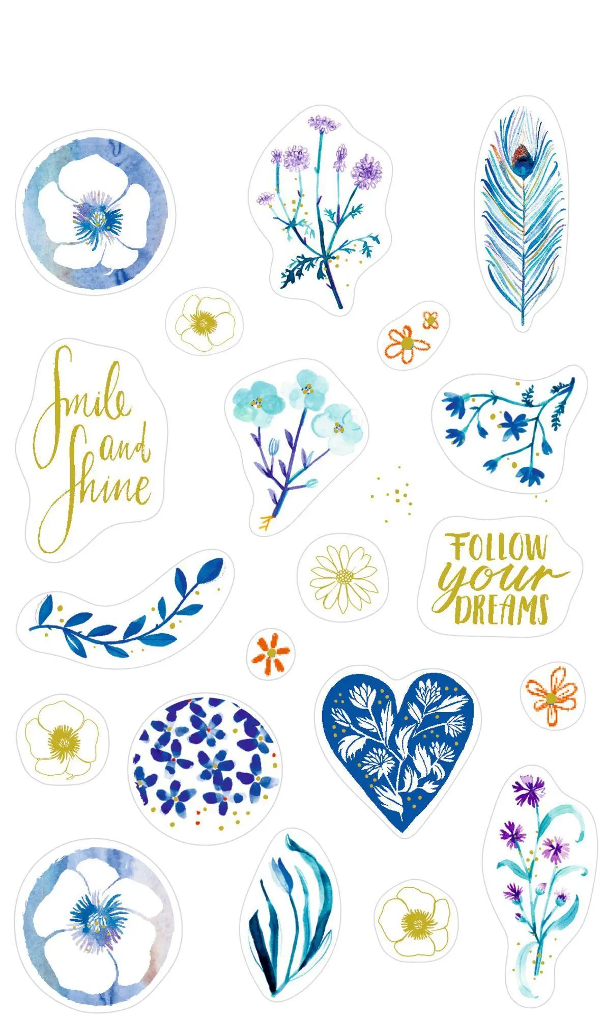 Bild: 4050003955582 | Sticker und Etiketten - Stickerbogen mit 100 Stickern | All about blue