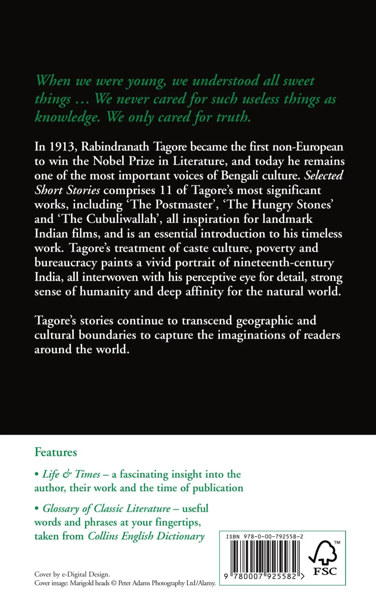 Rückseite: 9780007925582 | Selected Short Stories | Rabindranath Tagore | Taschenbuch | XIV