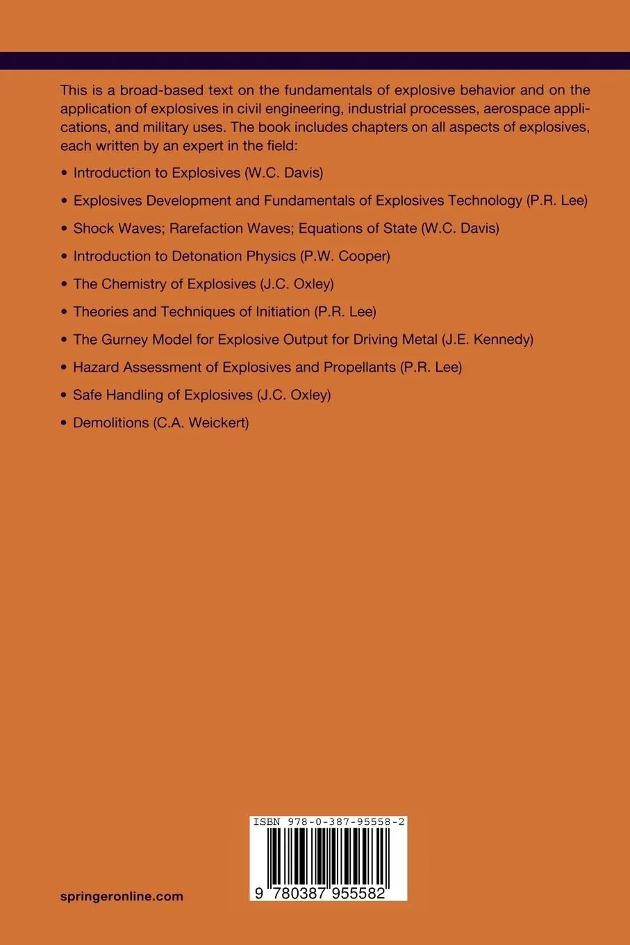 Rückseite: 9780387955582 | Explosive Effects and Applications | William Walters (u. a.) | Buch
