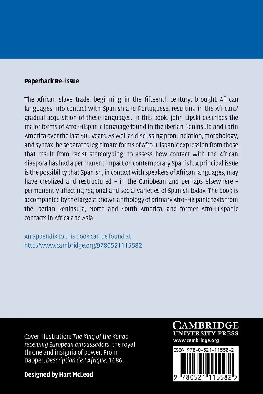 Rückseite: 9780521115582 | A History of Afro-Hispanic Language | Five Centuries, Five Continents