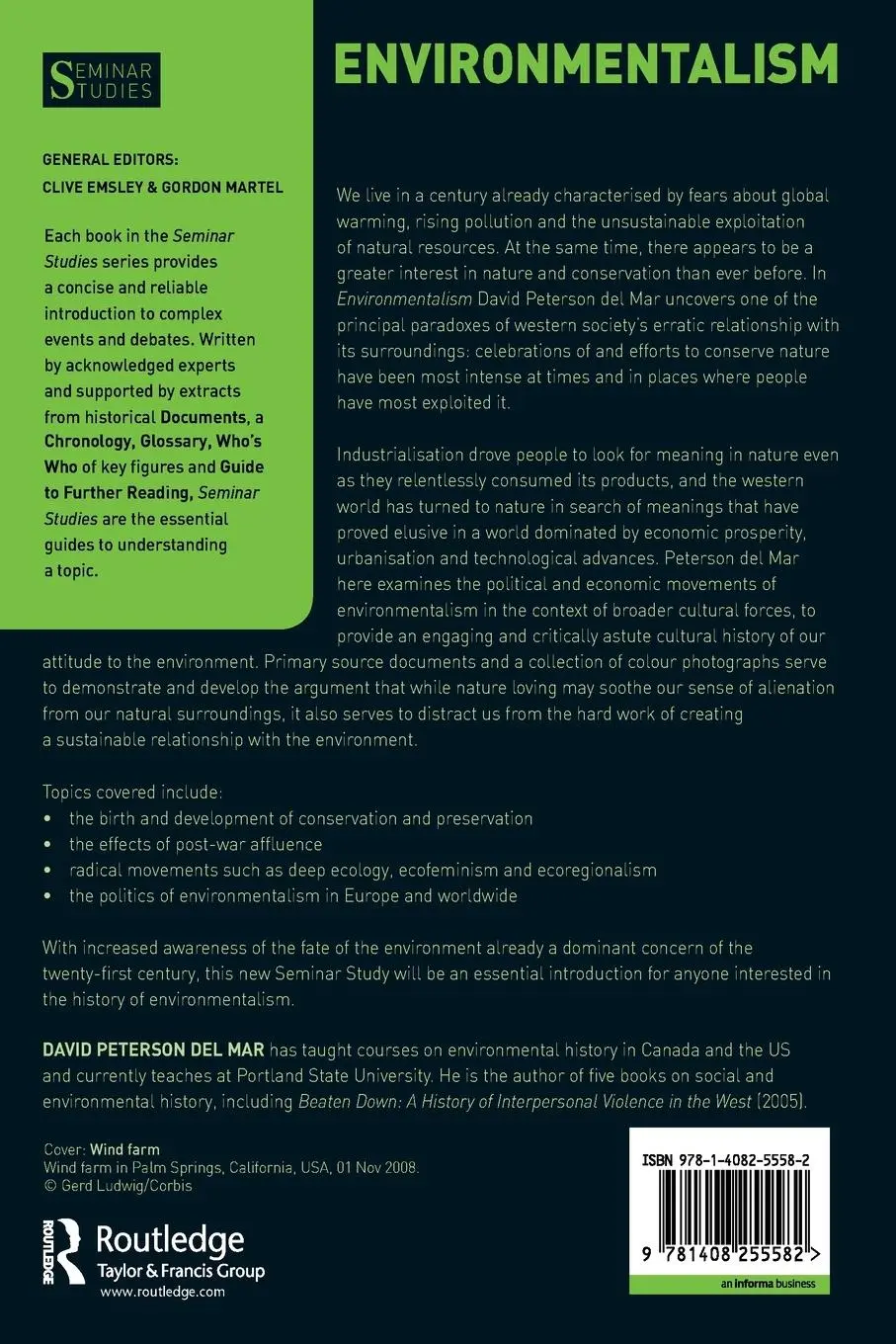 Rückseite: 9781408255582 | Environmentalism | David Peterson Del Mar | Taschenbuch | Englisch