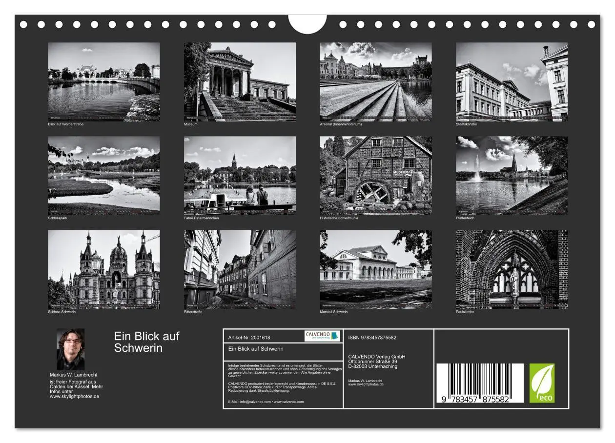 Bild: 9783457875582 | Ein Blick auf Schwerin (Wandkalender 2026 DIN A4 quer), CALVENDO...
