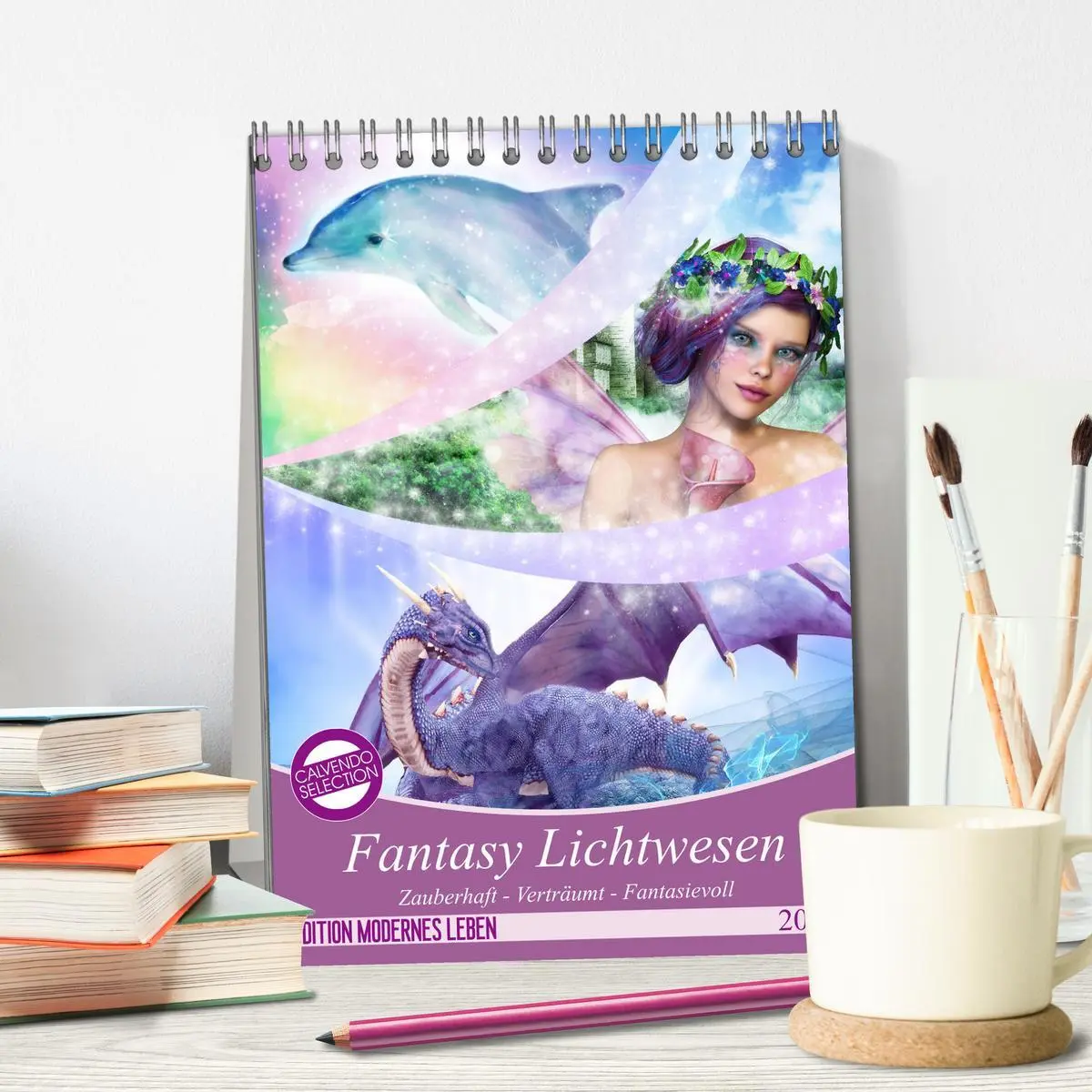 Bild: 9783516415582 | Fantasy Lichtwesen (Tischkalender 2026 DIN A5 hoch), CALVENDO...