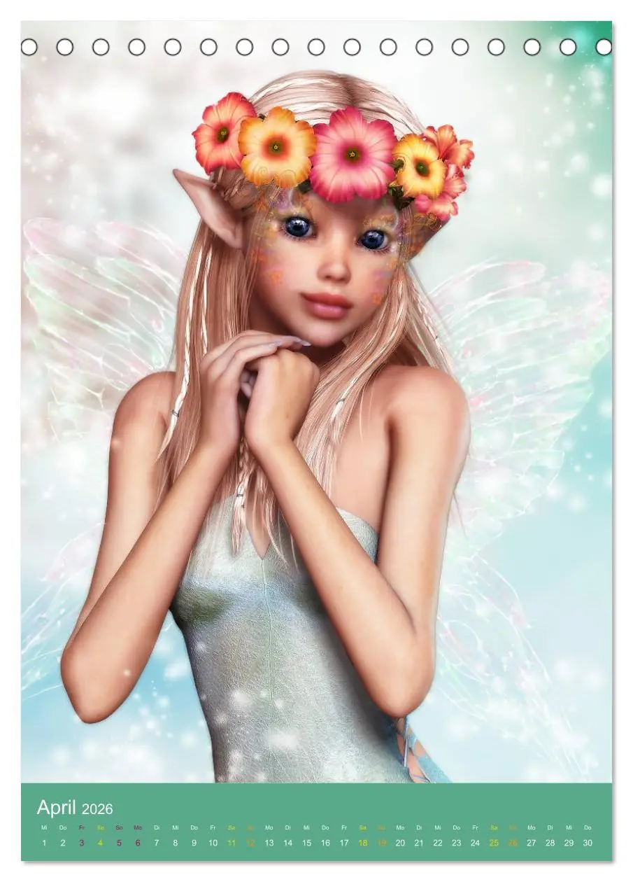 Bild: 9783516415582 | Fantasy Lichtwesen (Tischkalender 2026 DIN A5 hoch), CALVENDO...