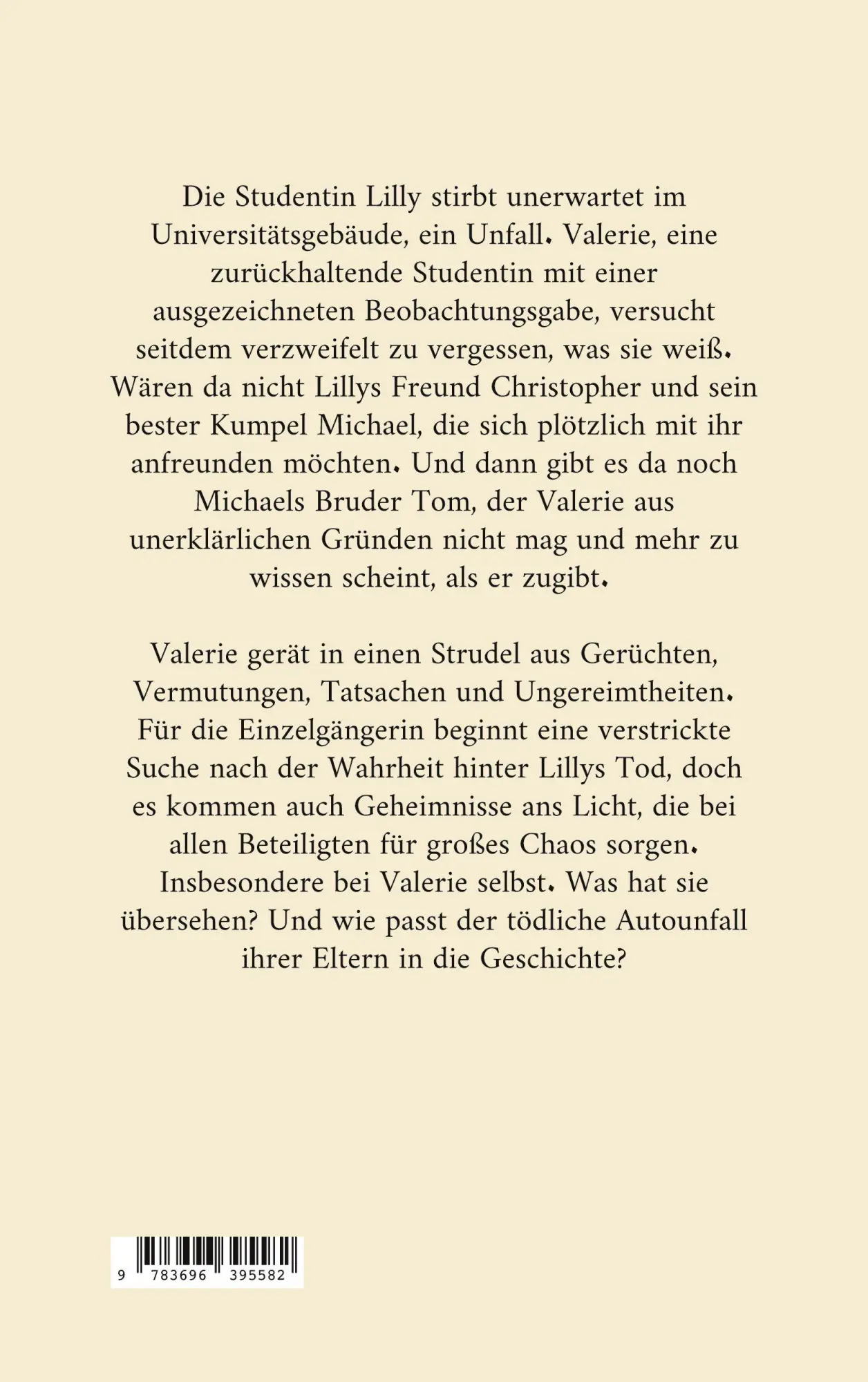Rückseite: 9783696395582 | Sie wusste es | Tödliche Geheimnisse einer Studentin | T. Maria Stu