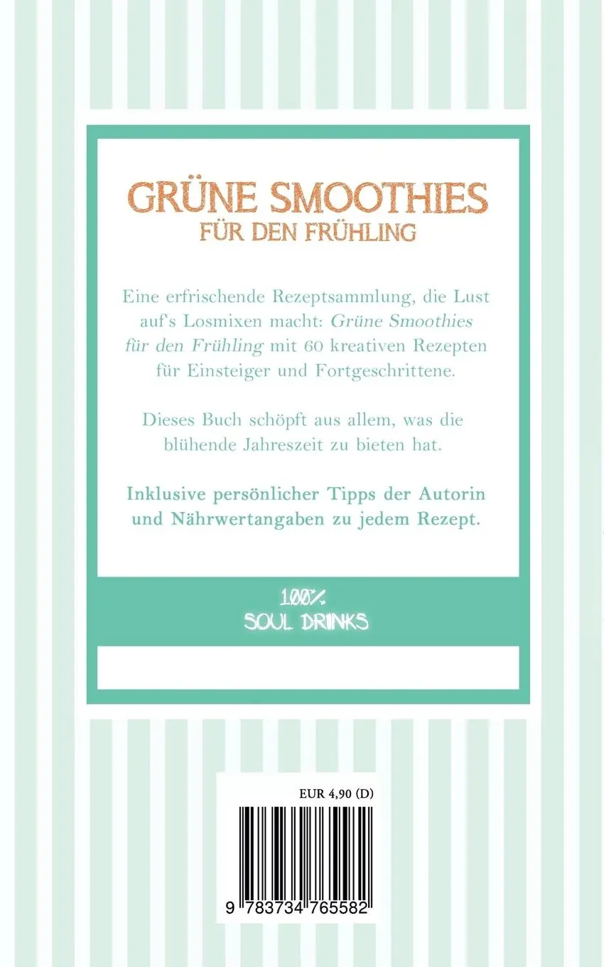 Rückseite: 9783734765582 | Grüne Smoothies für den Frühling | Kathrin Kalda | Taschenbuch | 44 S.